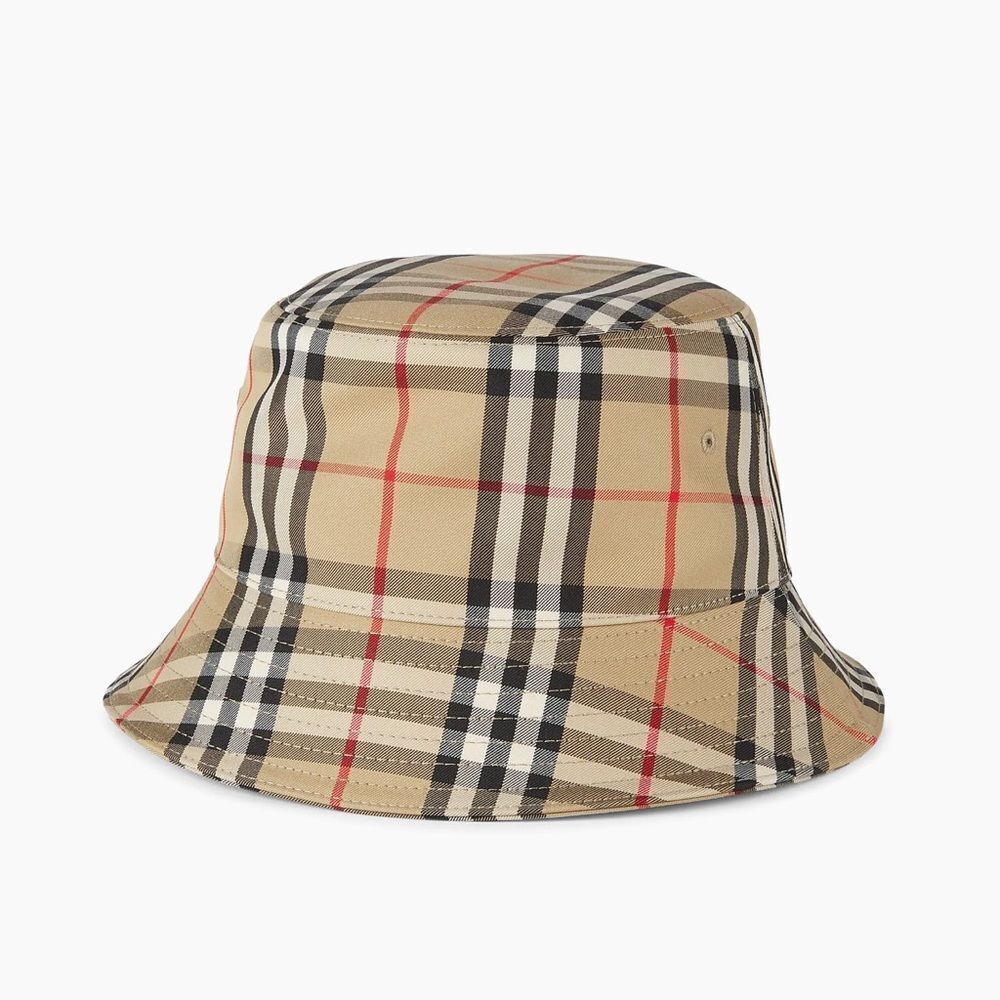Burberry Check Vintage Bucket Hat in Archive Beige